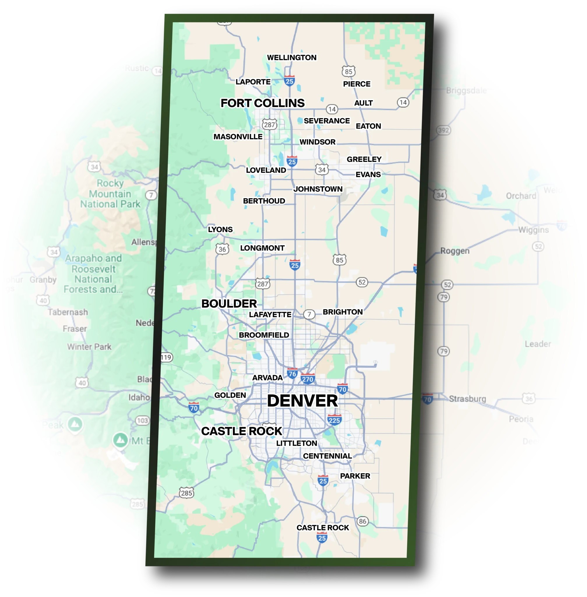 OnGrade Plumbing service area map